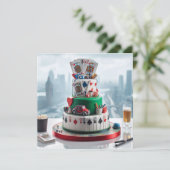 INVITATION FUN POKER NIGHT ANNIVERSAIRE FÊTE (Debout devant)