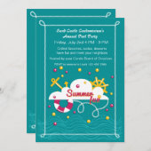 Invitation Fun Pool d'été (Devant / Derrière)