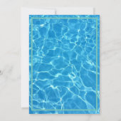 Invitation Fun Pool Party Water Thème (Dos)