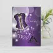 Invitation Fun Purple Bachelorte (Debout devant)