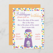 Invitation Fun Purple Gumball Machine (Devant / Derrière)