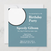 INVITATION FUN RACE VOITURE THEMME BIRTHDALE GÂTEAU (Dos)