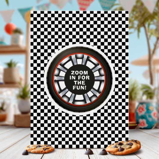 Invitation Fun Racing Car Anniversaire