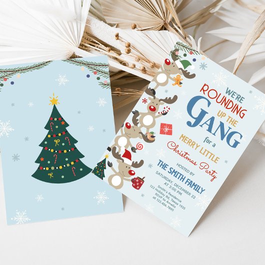 Invitation Fun Reindee Noël