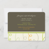 Invitation Fun Retro Art Scribbles Lines Anniversaire de enfa (Dos)