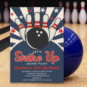 Invitation Fun Retro Bowling Party for Kids