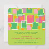 Invitation Fun Retro Carrés 3 Photo Collage Graduation Party (Dos)