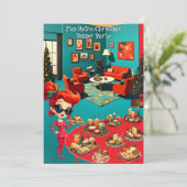 Invitation Fun Retro Christmas Dinner Party 1950s Lounge 2 (Debout devant)