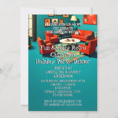 Invitation Fun Retro Christmas Dinner Party 1950s Lounge 2 (Dos)