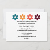 Invitation Fun & Retro "Classe de" Grad Photo Grad Grad Grad (Dos)