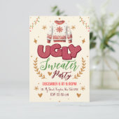 Invitation Fun Retro Vilain Sweet Noël (Debout devant)