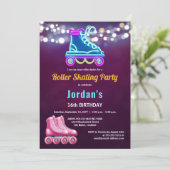 Invitation Fun Roller Sking fête d'anniversaire (Debout devant)