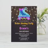 Invitation Fun Roller Sking fête d'anniversaire (Debout devant)