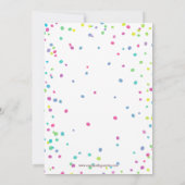 Invitation Fun rose violet beignets bleu fête d'anniversaire (Dos)