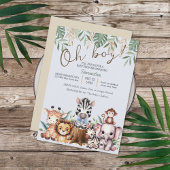 Invitation Fun Safari Jungle Oh Boy Baby shower