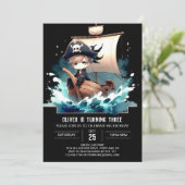 Invitation Fun Ship Pirate Anniversaire (Debout devant)