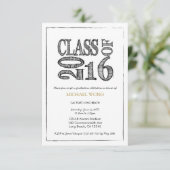 Invitation Fun & Simple Pen Sketch Classe de 2016 (Debout devant)