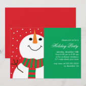 Invitation Fun Snowman (Devant / Derrière)