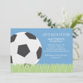 Invitation Fun Soccer Thème Anniversaire (Debout devant)