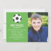 Invitation Fun Soccer Thème Photo Anniversaire (Devant)