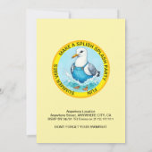 Invitation fun Splish Splash Seagull summer Pool Party (Dos)