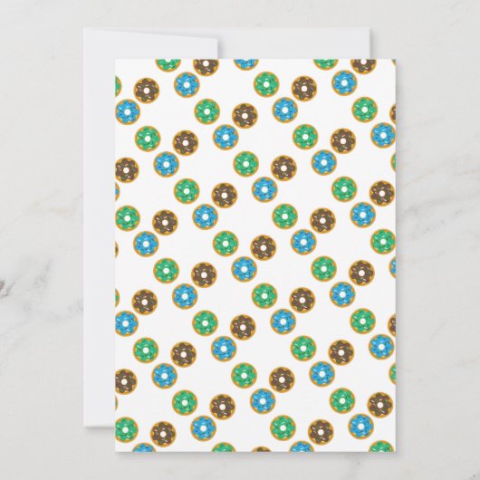 Invitation Fun Sprinkings Donut Doughnut Boy 1er anniversaire (Dos)