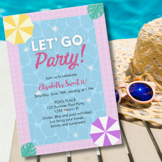 Invitation Fun Summer Sweet 16 Party!
