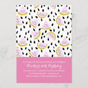 Invitation Fun Summer Watermelon Couleurs Personnalisées Anni