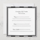 Invitation Fun Sweet 16 Black & White Stripes Silver Party (Dos)