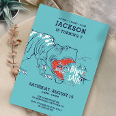 Invitation Fun T-Rex Dinosaures Anniversaire de enfant Party