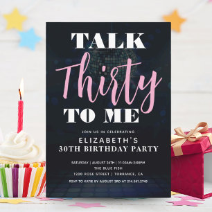 Invitation Fun Talk 30 To Me 30th Birthday Party