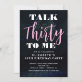 Invitation Fun Talk 30 To Me 30th Birthday Party (Devant)