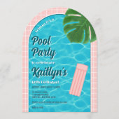 Invitation Fun & Tendy Summer Pool Party N'importe quel âge A (Devant)