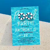 Invitation Fun & Tendy Summer Pool Party N'importe quel âge A