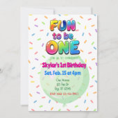 Invitation Fun to Be One, Colorful Balloon 1st Birthday (Devant)