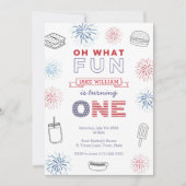Invitation Fun To Be One Independence Day 1er Anniversaire (Devant)