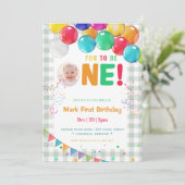 Invitation Fun to Be One Photo First Birthday part  (Debout devant)