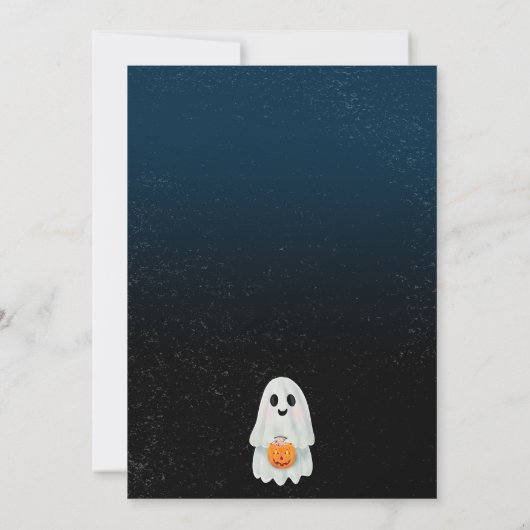 Invitation Fun Trick ou traiter le fantôme citrouille Hallowe (Dos)