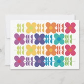 Invitation Fun Vibrant Fleur Photo Anniversaire Fête (Dos)