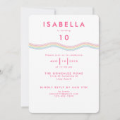 Invitation Fun Vibrant Retro Flower Anniversaire (Devant)
