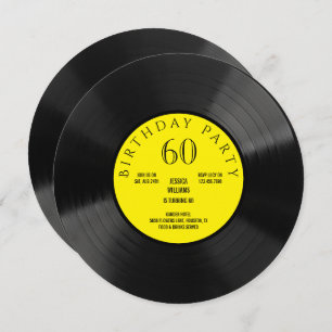 Invitation Fun Vinyl LP fête d'anniversaire