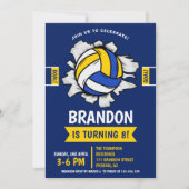 Invitation Fun Volleyball Kids Birthday (Devant)