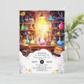 Invitation Fun Watercolor Editable Scientifique Anniversaire (Debout devant)