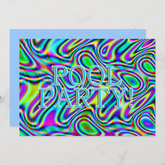Invitation Fun & Wavy Pool Party! (Devant / Derrière)