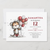 Invitation Fun whimsical animals theme kids birthday invites (Devant)