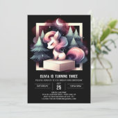 Invitation Fun Whimsical Horse Anniversaire (Debout devant)