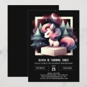 Invitation Fun Whimsical Horse Anniversaire (Devant / Derrière)