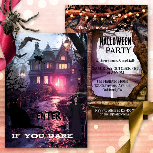 Invitation Fun Whimsical Scary Halloween Party