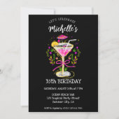 Invitation Fun Whimsical Summer Cocktail Anniversaire (Devant)