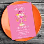 Invitation Fun Whimsical Summer Cocktail Anniversaire